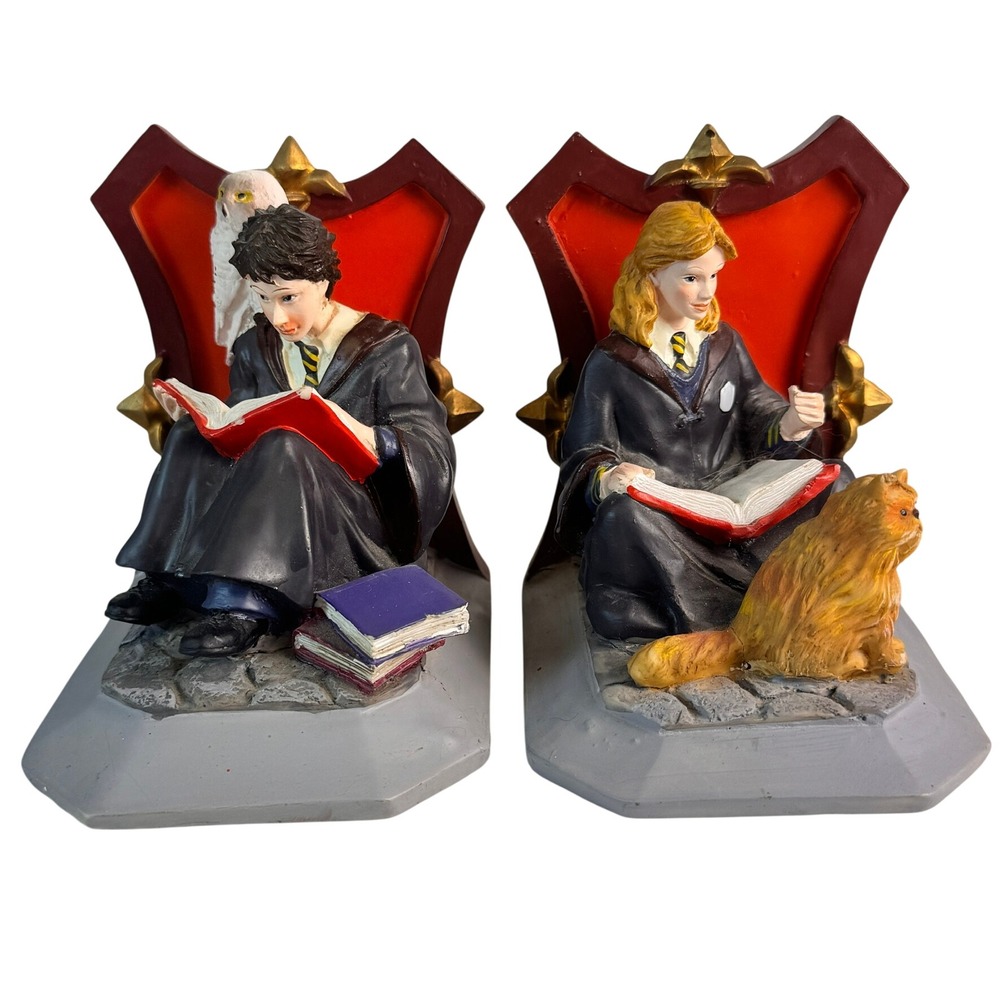Rare Harry Potter and The‎ Prisoner of Azkaban Resin Bookends Harry and Hermione